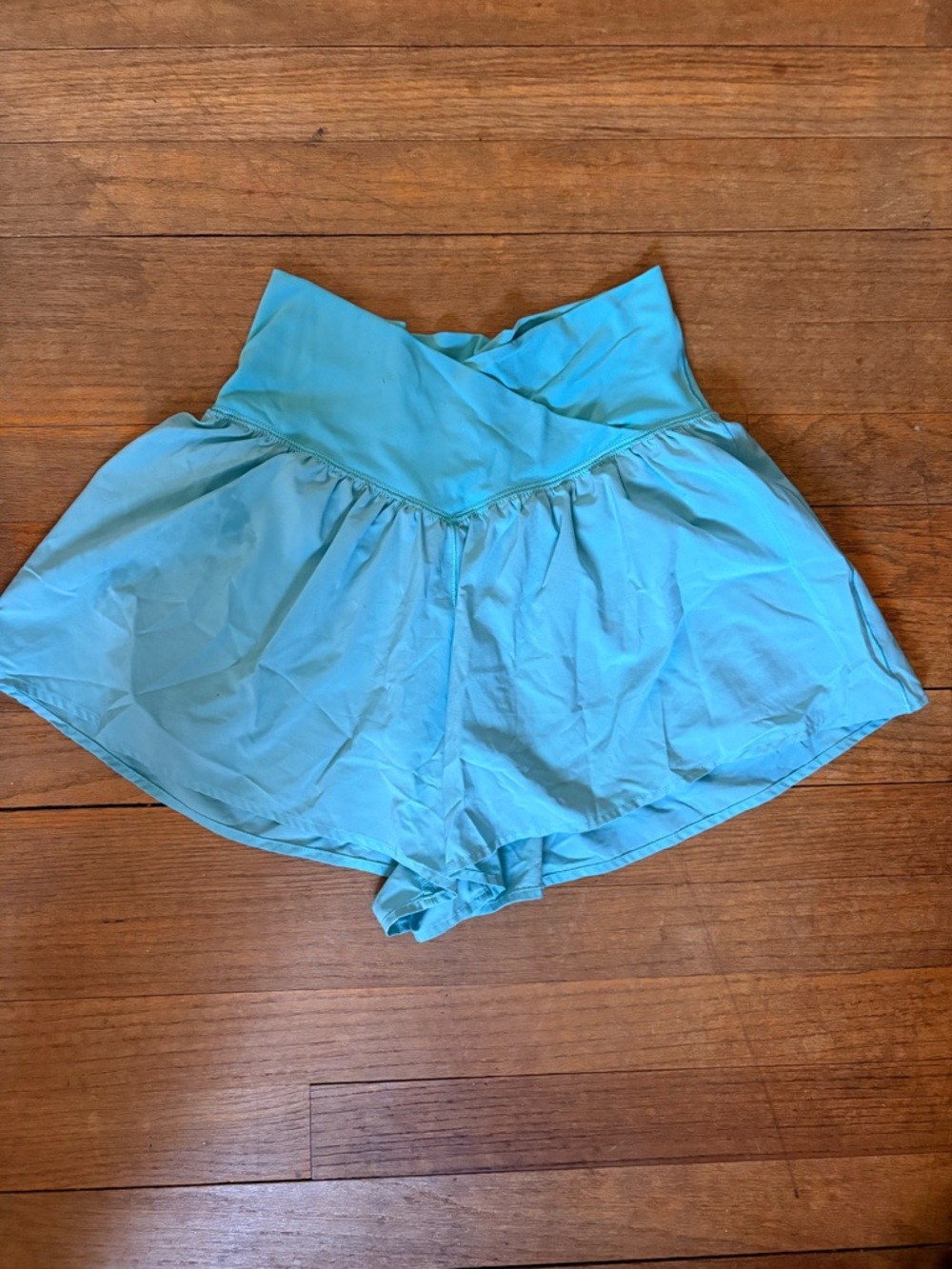 aerie Aqua High-Rise Athletic Skort-Style Shorts